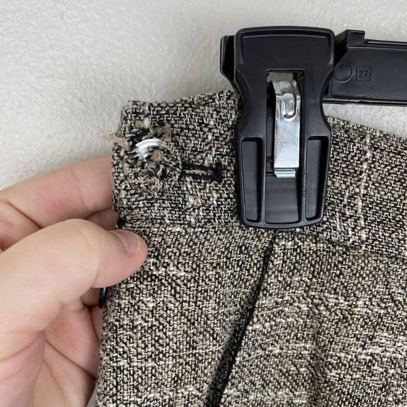 Rachel Comey Westside Pleated Linen Cuff Pants Size 2 Tweed Pockets Side Zip - Picture 4 of 11